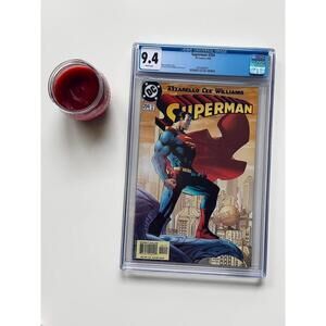 Superman #204 (2004) CGC 9.4 Iconic Jim Lee Cover “For Tomorrow” - Comic book